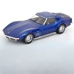 KK Scale 1/18 1972 chevrolet corvette c3, blue metallic