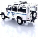 Mini GT 1/64 land rover defender 110 1991 safary rally martini support vehicle, white - Image 2