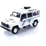 Mini GT 1/64 land rover defender 110 1991 safary rally martini support vehicle, white - Image 3