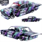 Mini GT 1/64 kaido house datsun 510 pro street hks v1, black/green/purple
