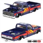 Mini GT 1/64 kaido house chevrolet silverado kaido works, blue with flames