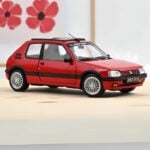 Norev 1/18 1991 peugeot 205 gti 1.9 pts deco, red vallelunga