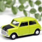 Norev 1/64 1963 mini cooper s citron, green/black