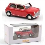 Norev 1/54 1964 mini cooper s, red and white roof