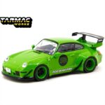 Tarmac 1/64 porsche rwb 993 *rough rhythm fuel fest student driver*, green