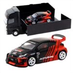Tarmac 1/64 pandem yaris *advan*, red/black - Image 2