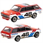 Tarmac 1/64 datsun bluebird 510 wagon bre #46, red/white/blue