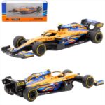 Tarmac 1/64 2021 mclaren mcl35m #14 lando norris abu dhabi grand prix, yellow/blue