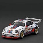 Tarmac porsche 911 turbo s lm gt #50 1995 24h le mans, white/blue/red