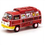 Tarmac 1/64 volkswagen type ii school bus *hello kitty*, red/white/yellow