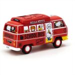 Tarmac 1/64 volkswagen type ii school bus *hello kitty*, red/white/yellow - Image 2