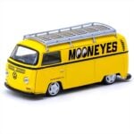 Tarmac 1/64 volkswagen type ii t2 panel van *mooneyes* with roof rack, yellow