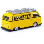 Tarmac 1/64 volkswagen type ii t2 panel van *mooneyes* with roof rack, yellow - Image 2