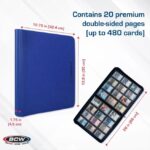 BCW Z-Folio 12-Pocket LX Album - Blue - Holds Upto 480 Cards - Image 2
