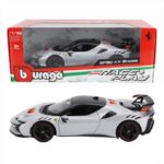 Bburago 1/18 2024 ferrari sf90xx stradale -bianco artico, silver