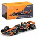 Bburago 1/43 2024 mclaren mcl38 #4 lando norris with helmet, orange/black