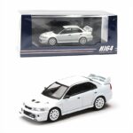 Hobby Japan 1/64 1998 mitsubishi lancer gsr evolution 5 cp9a with mud flap, scortia white
