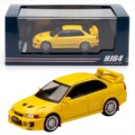 Hobby Japan 1/64 1998 mitsubishi lancer gsr evolution 5 cp9a with mud flap, dandelion yellow