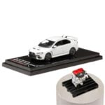 Hobby Japan 1/64 mitsubishi lancer evolution x final edition with engine display model, white pearl