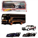 Mattel Hotwheels 1/64 - Track day Premium Set #13 - Audi - Lambo - Mercedes - Euro Hauler