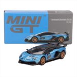 Mini GT 1/64 2023 lamborghini aventador svj 63, blue aegir
