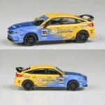 Para64 1/64 2023 honda civic type r fl5 spoon livery, yellow/blue *left hand drive*