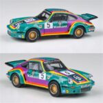 Para64 1/64 1974 porsche 911 3.0 rsr vaillant with photo-etched wheels, green *left hand drive*