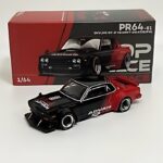 POP RACE 1/64 nissan skyline gt-r v8 drift *hakosuka* advan, red/black