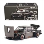 POP RACE 1/64 nissan skyline gt-r v8 drift hakosuka, dark chrome