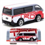 Tarmac 1/64 toyota hiace widebody trd, white/grey/red - Image 2