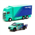 Tarmac 1/64 2017 toyota hilux axcr swith plastic truck packaging, blue