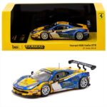 Tarmac 1/64 ferrari 458 italia gt3 #12 c. van dam/p. bhirombhakdi gt asia 2016, blue/yellow - Image 3
