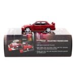 Tarmac 1/64 mitsubishi lancer gsr evolution ii with trading cards combo set, red