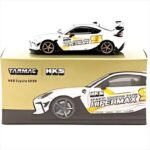 Tarmac 1/64 hks toyota gr86 hks hipermax, white/black