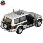 BM Creations 1996 mitsubishi pajero 2nd generation rhd, 1/64 silver with red stripe - Image 2
