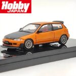 Hobby Japan 1/64 honda civic eg6 jdm style/mesh wheel, yellow metallic