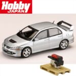 Hobby Japan 1/64 mitsubishi lancer gsr evolution 8 with engine display model, cool silver metallic