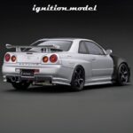 Ignition 1/18 nissan nismo r34 gt-r z-tune test 2004 suzuka, black/silver - Image 2
