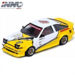 Inno Models 1/64 toyota sprinter trueno ae86 *brunei diecast kustom show 2024*, yellow/white