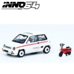 Inno Models 1984 honda city turbo ii, white mod. version with red motocompo