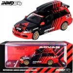 Inno Models 1/64 mitsubishi lancer evolution ix wagon advan race interior roof cargo box, black/red
