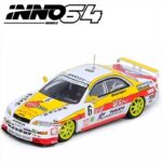 Inno Models 1/64 1997 toyota corona exiv #6 team bandoh macau guia race, white/yellow/red