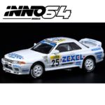 Inno Models 1991 nissan skyline gt-r r32 #25 *zexel* 24 hours of spa, white/blue