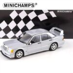 Minichamps mercedes benz 190e 2.5-16 evo 2, silver,scale: 1/18
