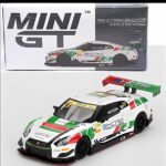 Mini GT 1/64 2018 nissan gt-r r35 gt3 #23 kcmg fia gt world cup macau, white/red/green