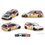 Mini GT 1/64 1987 honda civic ef kanjo v1, white/yellow