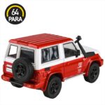 PARA64 1/64 2014 toyota land cruiser 71 short wheel base 2023 auto salon, red/white - Image 2