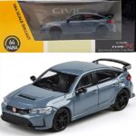 PARA64 1/64 2023 honda civic type r, sonic grey pearl right hand drive