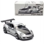Pop Race 1/64 porsche rwb 997, silver