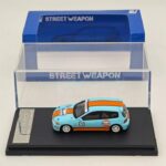 Street Weapon 1/64 honda civic eg6 #70 *gulf*, blue/orange - Image 2